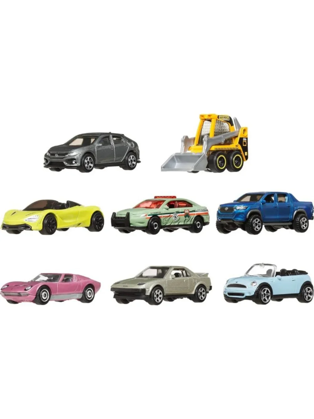 8-Pack Die-Cast Vehicles Set | 1 Exclusive 1:64 Scale Cars | No Batteries, Ages
